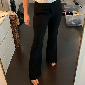 ZARA low waist black flare pants